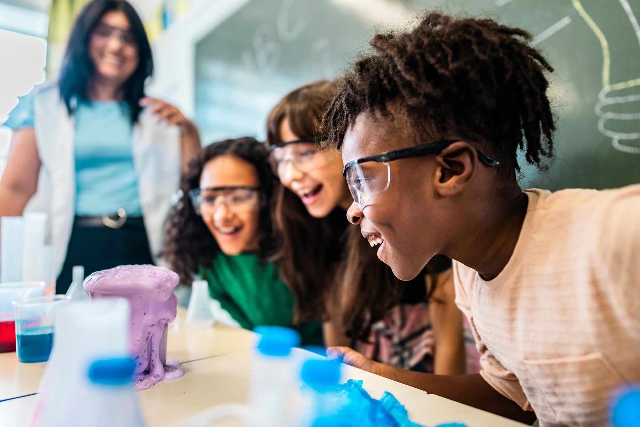 Children doing a hands-on science experiment